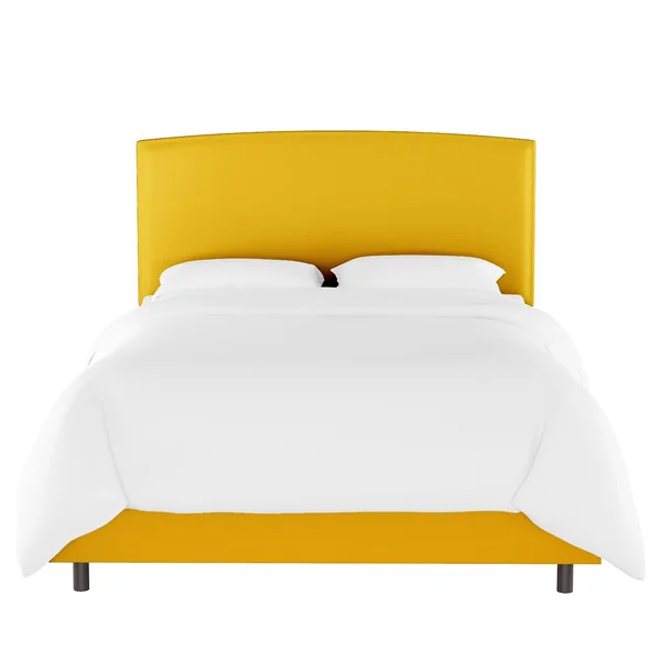 King Upholstered Bed Yellow Velvet - Opalhouse