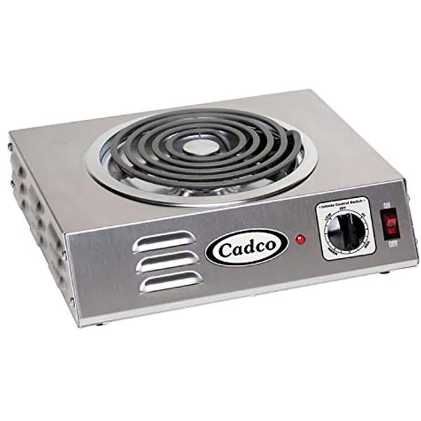 Cadco CSR-3T 1-Burner Stainless Hot Plate, 120 V, 14x22