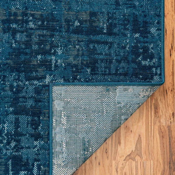Valencia Blue 10 ft Runner Area Rug