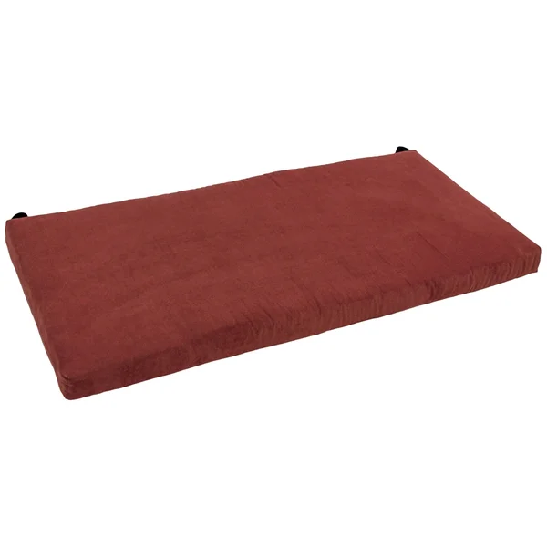Blazing Needles 54-Inch Microsuede Indoor Bench Cushion - Red Wine