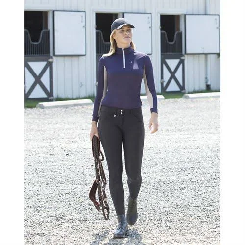 Horze Grand Prix Women's Silicone Grip Full Seat Breeches - 22, Black