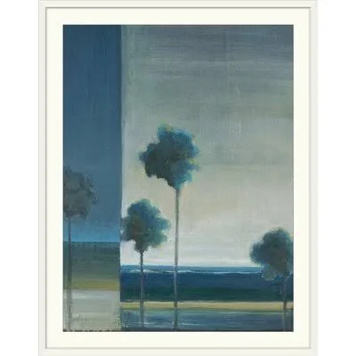 &Pacific Shores& by Terri Burris Painting Print Great Big Canvas Format: White Frame - Size: 44x22 H x 35x22 W x 1x22 D