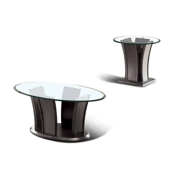 Bowery Hill 2 Piece Coffee Table Set in Gray - BH-1448593