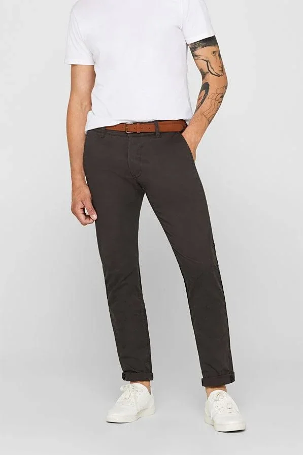 Esprit Organic Cotton Slim Stretch Chinos by Esprit - Grey