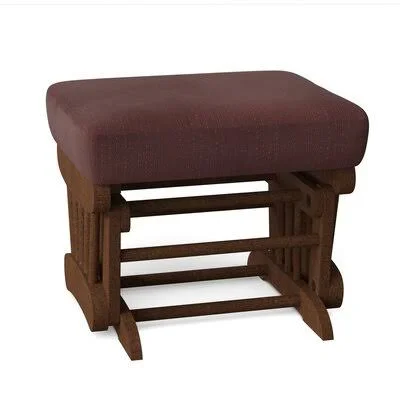 Jankowski 20.5x22 Rectangle Standard Ottoman Harriet Bee Body Fabric: Metal Gray-20593C, Leg Color: Dark Walnut