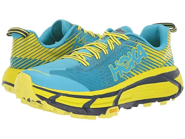 Hoka Women's Evo Mafate 2 Trail Running Shoes in Cyan/Citrus - Size 5.5