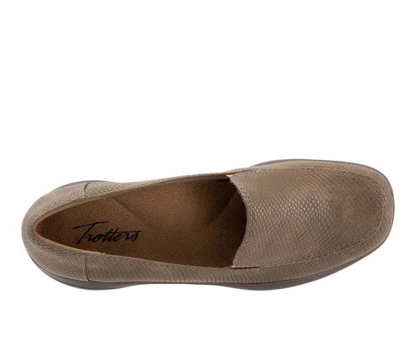 Trotters Women's Jacob Loafer - Size: 11, Dark Taupe Snake Print Leather