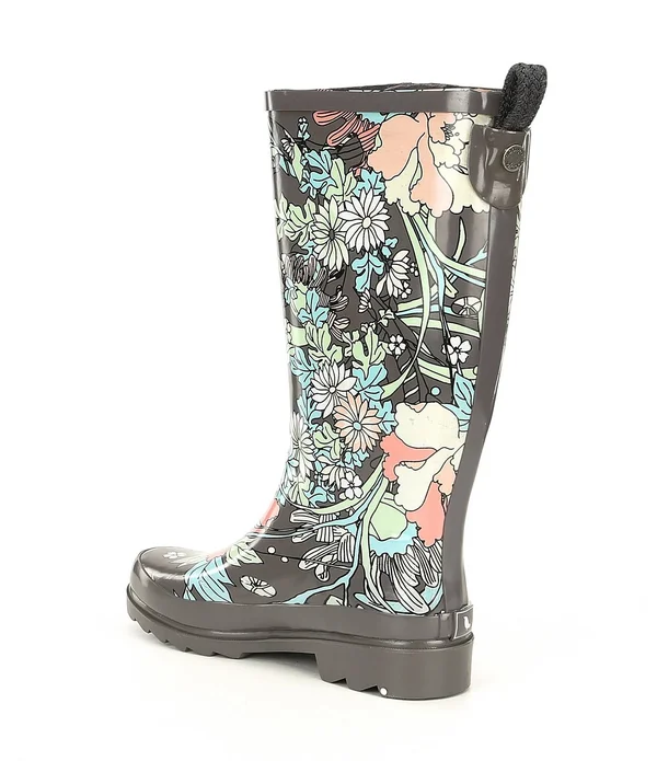 Sakroots Rhythm Rainboot 10 Women's Black-White