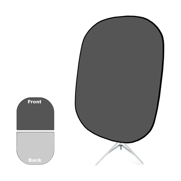 Savage 5x6& Collapsible Disc Reversible Background Kit Dark Light Gray