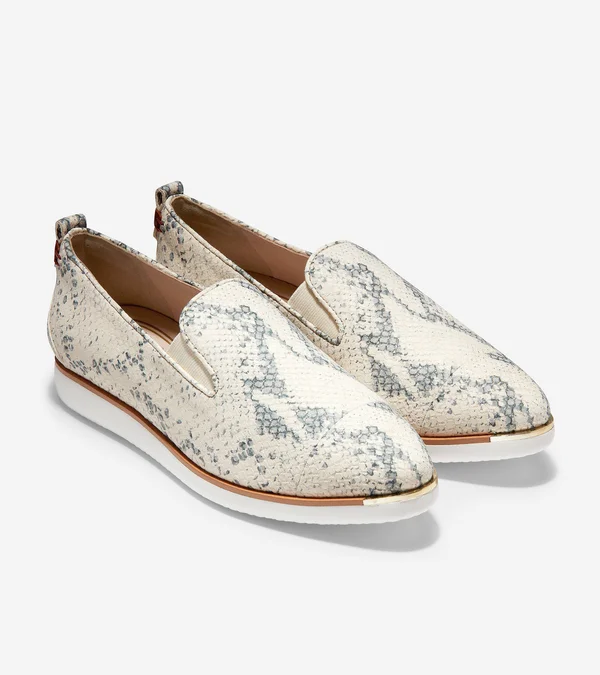 Cole Haan Grand Ambition Python Print Leather Slip on Sneakers - 6.5M