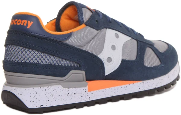 Saucony Shadow Original Navy Blue Grey Orange Sneaker