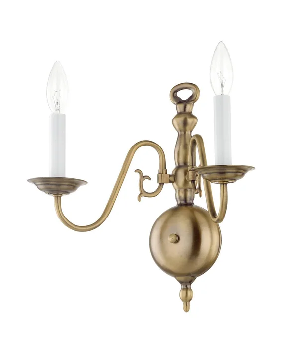 Livex Lighting 5002-07 Williamsburgh - 2 Light Wall Sconce Bronze