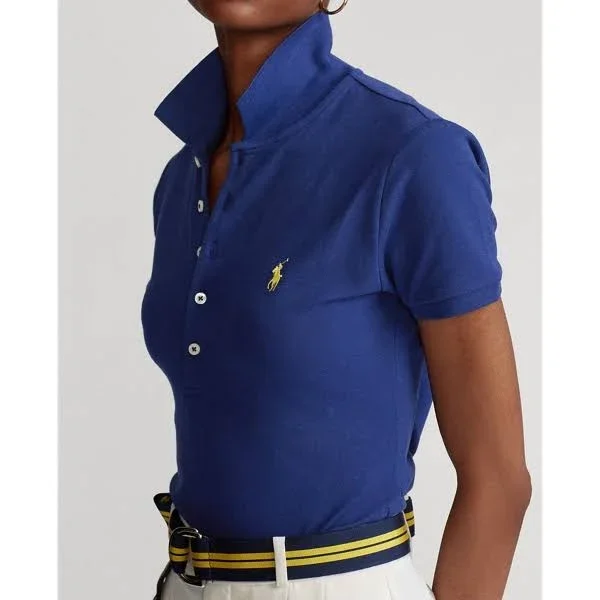 Ralph Lauren Women's Slim Fit Stretch Polo Shirt - Size S in Fall Royal/C1229