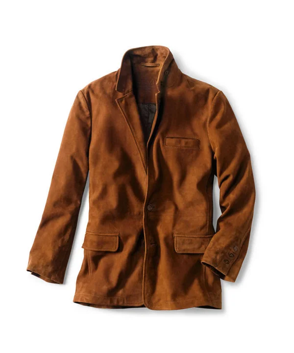 Men's Presidential Suede Blazer - Brown, Size 46, Orvis