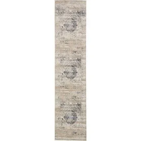 Unique Loom Hoover Villa Runner Rug - 3& x 13&, Blue