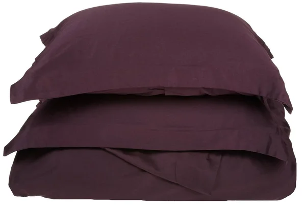 Superior 400 Thread Count 100% Cotton Solid Duvet Cover Set King Burgundy