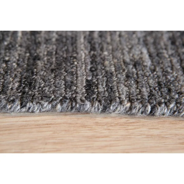 EORC Handmade Wool Dark Grey Contemporary Transitional Rome Rug - 5' x 7'