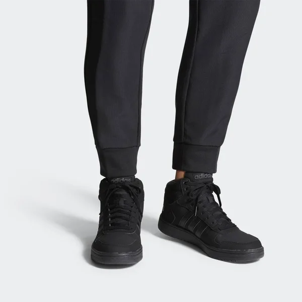 Men's Adidas Hoops 2.0 Mid Sneaker - Black - Size 11.5