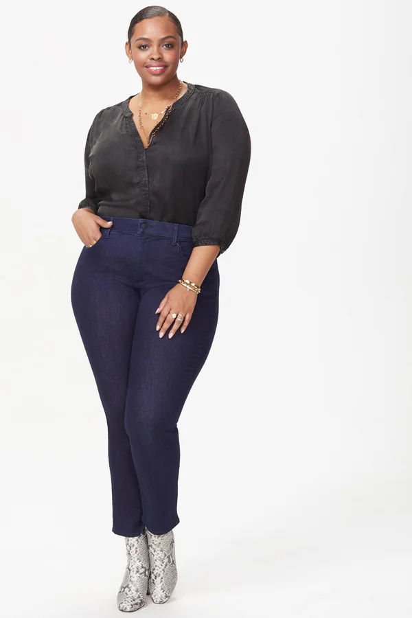 Nydj Women's Sheri Slim Jeans Petite in Rinse, Plus, Size: 22wp