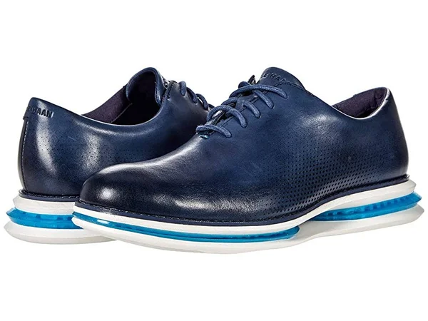 Cole Haan Original Grand Cloudfeel Energy Twin Wholecut Oxford Men's Shoes Dark Denim/Cyan Blue/Nimbus Cloud : 9.5 W - Wide