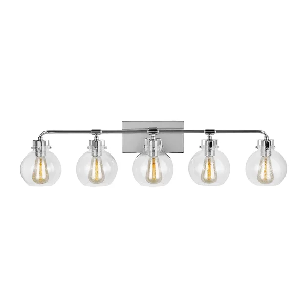Feiss VS24405SN Clara 5 - Light Vanity - Satin Nickel