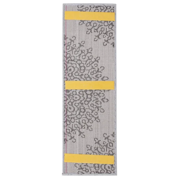 Beverly Rug Indoor Non Slip Carpet Stair Treads w/ Installed Tape 9x22x28x22 Medallion Dark Grey, Black - Set of 7