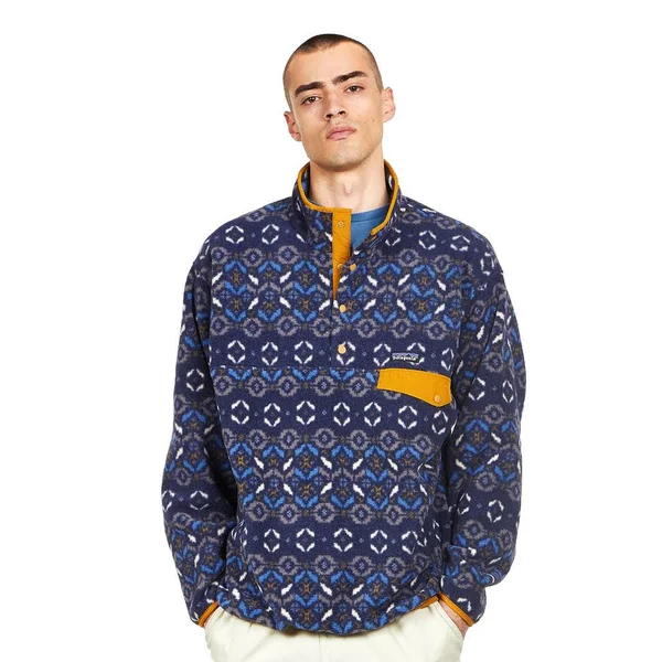 Patagonia Men's Synchilla Snap-T Fleece Pullover - Tundra Cluster/New Navy - XXL