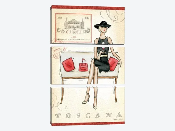 Andrea Laliberte Canvas Art Prints - Wine Event IV ( Fashion > Historical Fashion art)