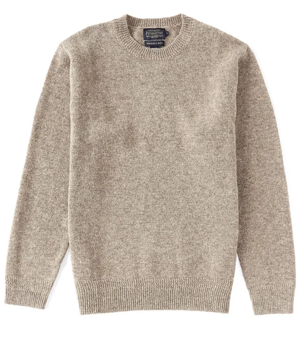 Pendleton Men's Shetland Crew Neck Sweater Washable Wool