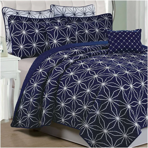 Serenta Austin Geo 7 Piece Coverlet Set; King