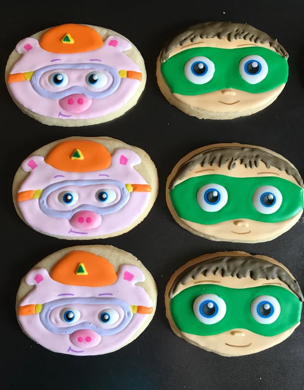 Supr Why X12 Kid Readers Inspired Sugar Cookies - Pig - Dress Up - Red Hood -Princess Birthday Party - PreK - Readers - Princess