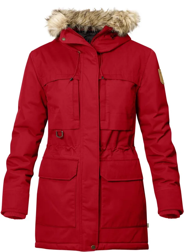 Nwts Fjallraven Women's Polar Guide Parka. Large. Deep Red (rust)