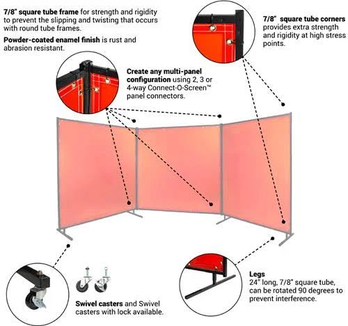 Steiner Orange Welding Screen, Size: 6& x 10& 538-6X10
