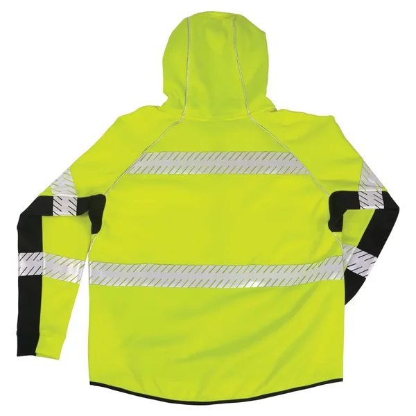 ml Kishigo Premium Black Series Full-Zip Hooded Sweatshirt - 4XL - Lime