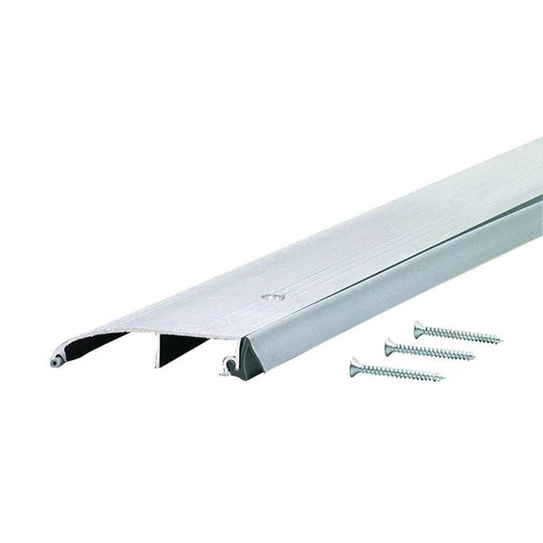M-D Building Products Deluxe 3-1/2 in. x 87 in. Aluminum Low Bumper Threshold - Silver