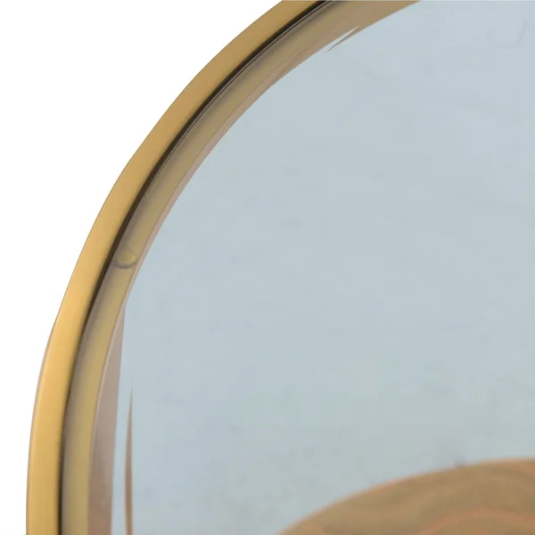 Armen Living Hattie Glass Top End Table with Brushed Gold Legs