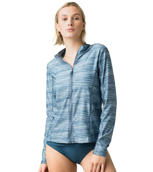 Prana Women's Catarina Full Zip Sun Top - Large - Atlantic