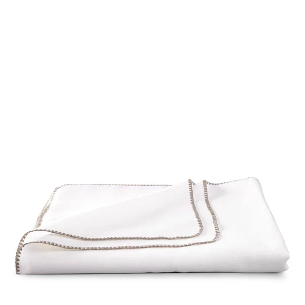 Matouk Calypso Tablecloth - 88x22 Round - Opal
