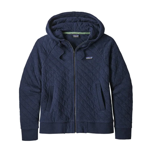 Patagonia Women's Organic Cotton Quilt Hoody Dyno White - XL