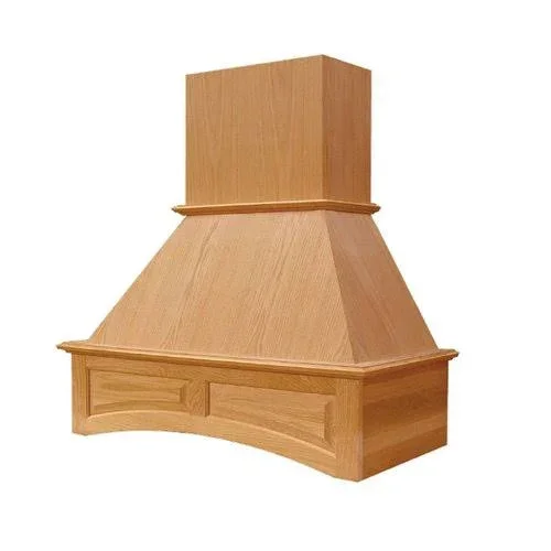 Omega National 36x22 Wide Signature Arched Wall Hood with Liner for Broan, Red Oak, R2636SMB1OUF1 by WoodworkerExpress.com