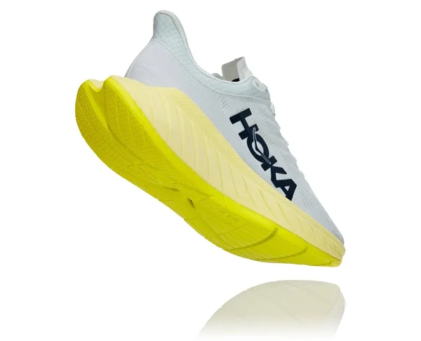 Hoka Women's Carbon x 2 Blue Flower, Luminary Green, 11, M