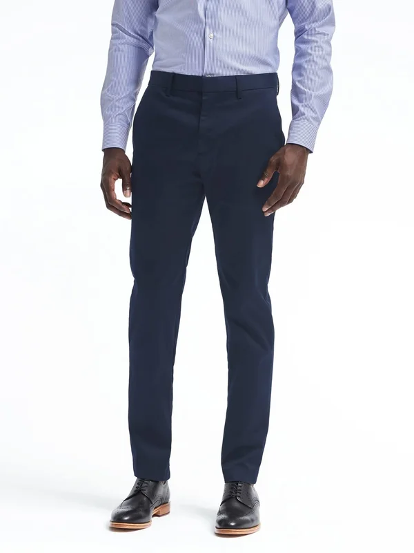 Banana Republic Men's Aiden Slim Rapid Movement Chino Pant Navy Blue Size 30W 32L