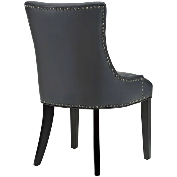 Modway Marquis Dining Chair Faux Leather Set of 2 - Black