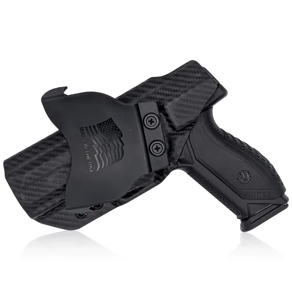 Concealment Express OWB Kydex Paddle Holster, Ruger American Full size, Right Hand, Carbon Fiber Black, RGR-AMRCNFS9-CF-RH-OWBPD