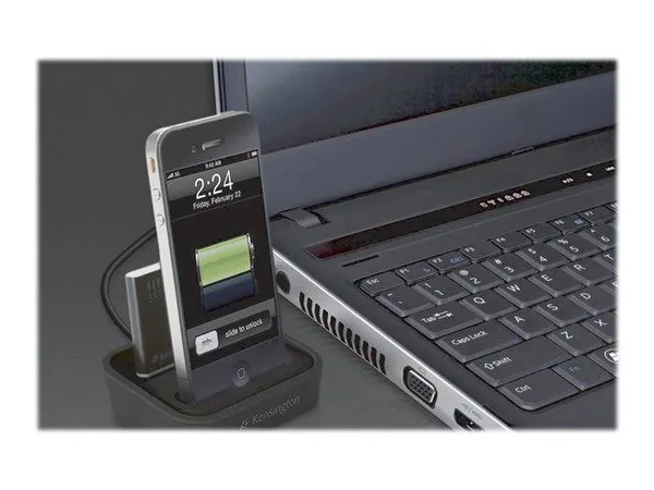 Kensington Charging Dock with Mini Battery Pack - Digital player, phone charging stand + external battery pack - for Apple iPho