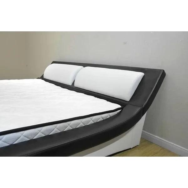 Greatime B1211EKBW Platform Bed, Eastern King, Black and White