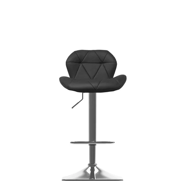 CorLiving Adjustable Barstool in Black Bonded Leather - Set of 2