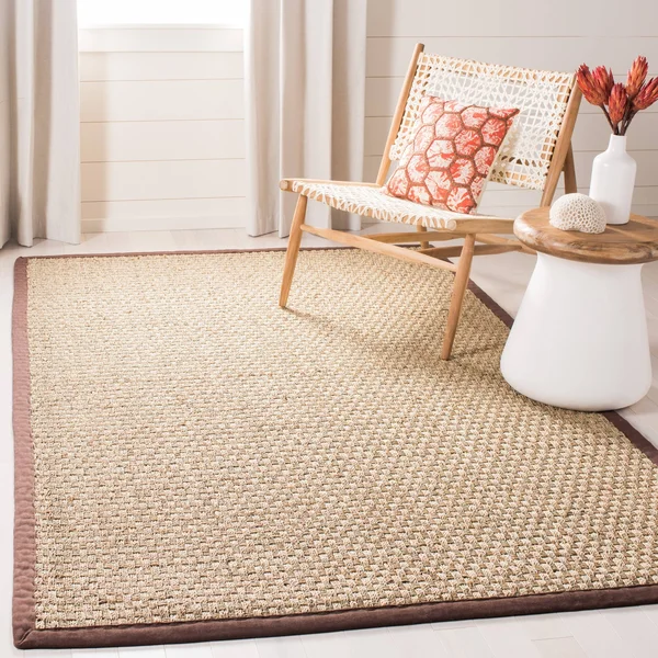 Safavieh Natural Fiber NF114K Natural/Dark Brown 3& x 5& Area Rug