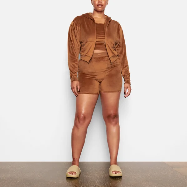 SKIMS Velour Hoodie - Bronze, XL