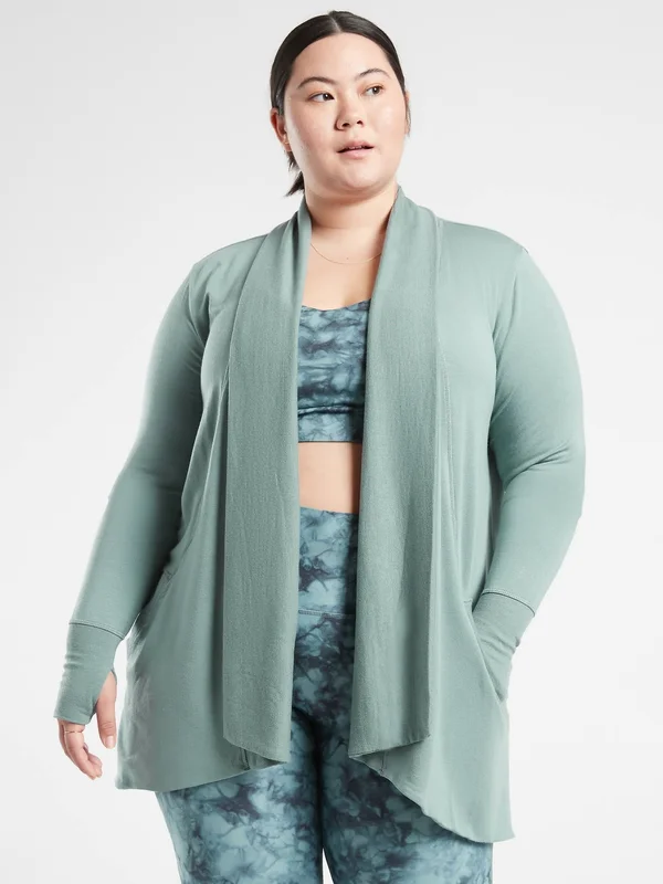Athleta Women's Pranayama Wrap Minimalistic Grey Plus Size 1x